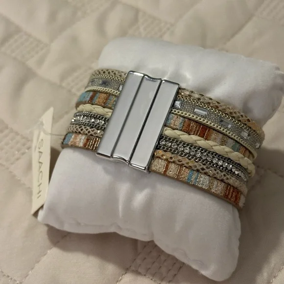 Saachi Sweet sand multi strand leather bracelet. New with tags. - Picture 2 of 9